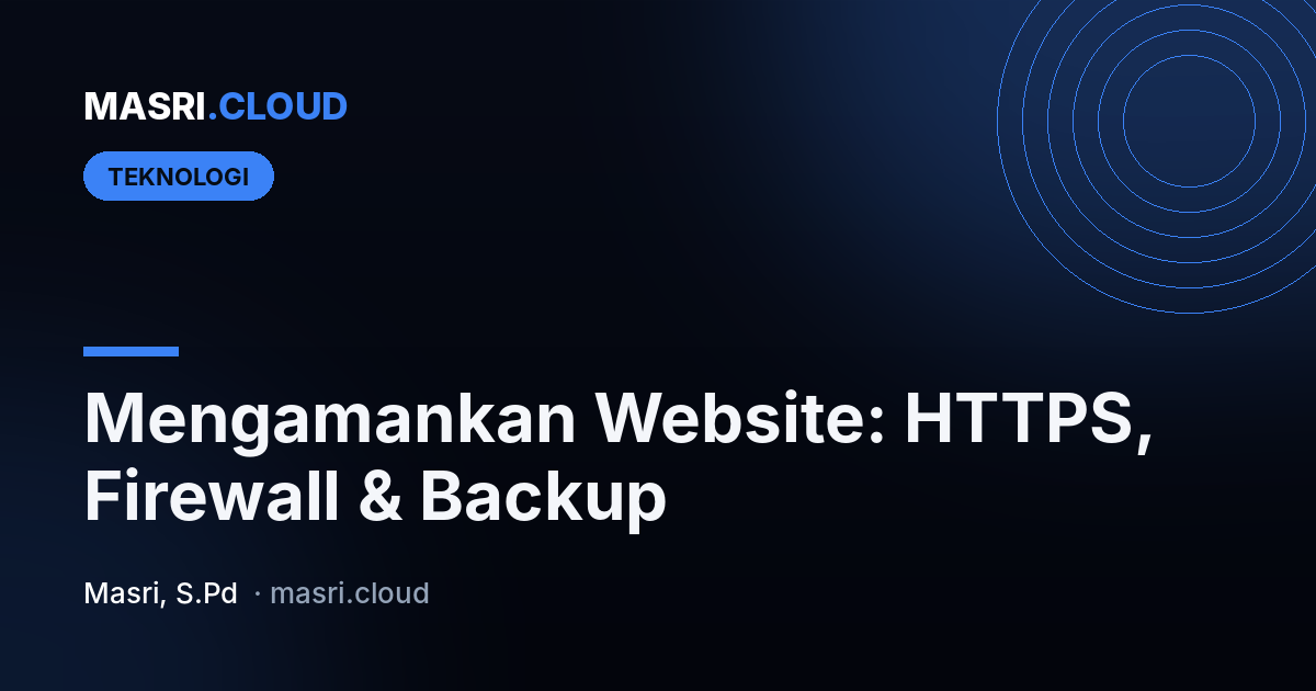 Building a Website Security Mindset with HTTPS, Firewalls, and Backups